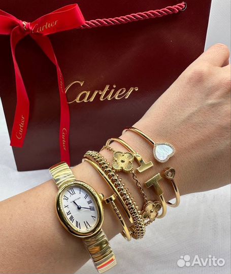 Золотые браслеты Chopard/Tiffany/Van Cleef/Cartier