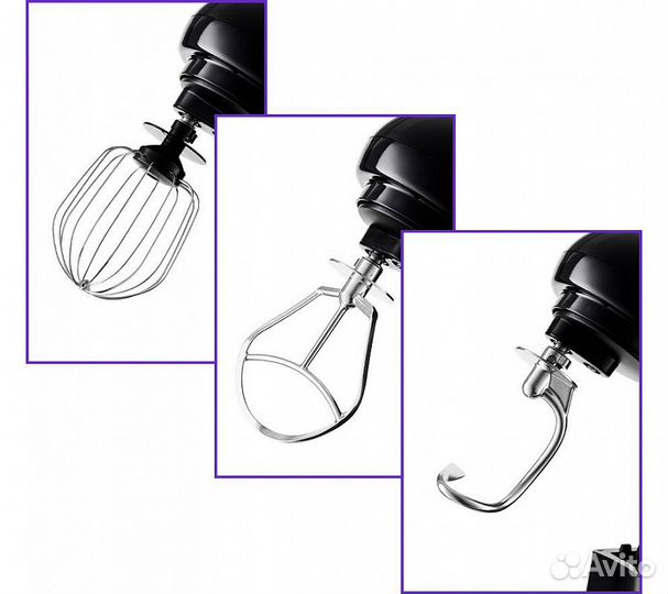 Планетарный миксер Kitfort кт-3046-1 черно-фиолето