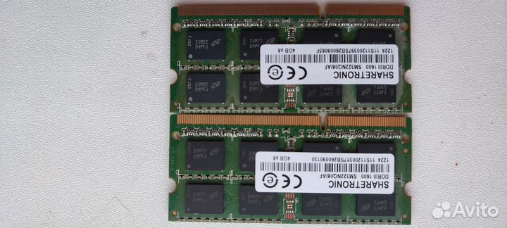 Оперативная память ddr3 4 gb х 2 шт so-dimm