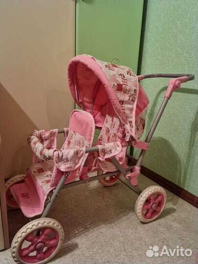 Игрушечная коляска для кукол и кроватка