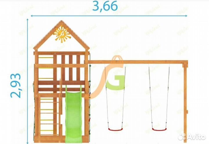 Детская площадка Игровой комплекс Крафт Pro 6