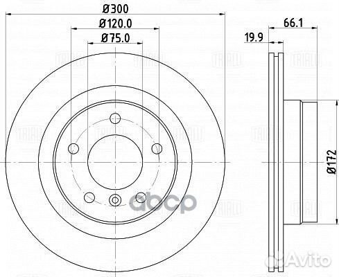 Диск тормозной BMW 3 (E90) (05) / 1 (E81) (04