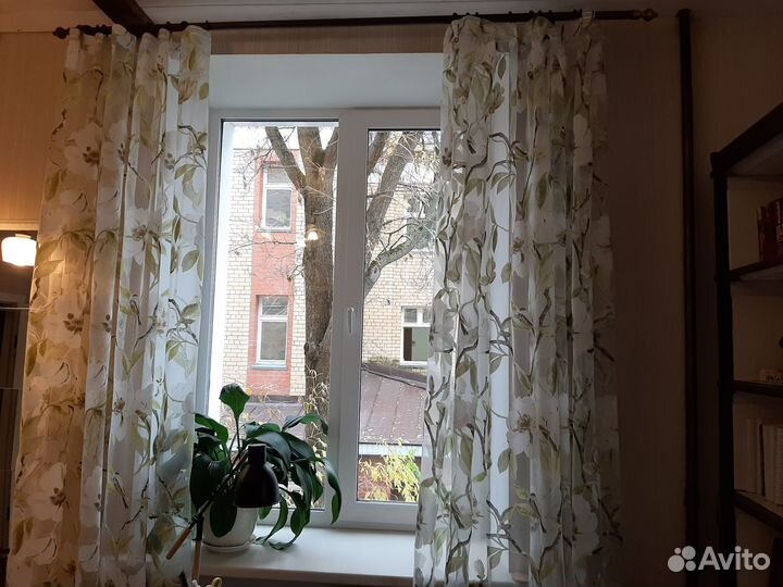 Шторы тюль с цветами и птичками 240 240 см