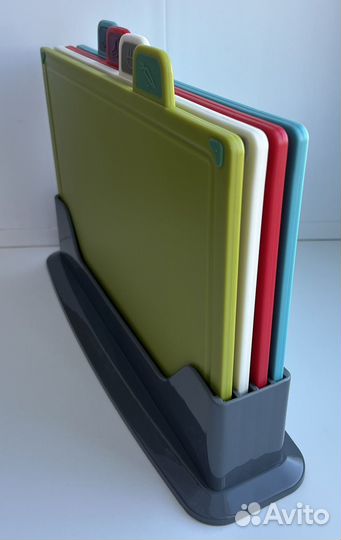 Набор разделочных досок с подставкой, 4 шт новый