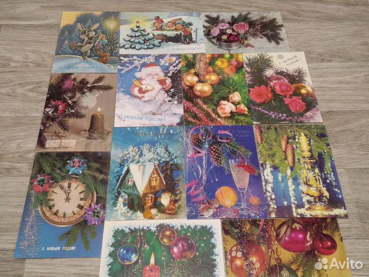 Открытки советские СССР почтовые (Новогодние)