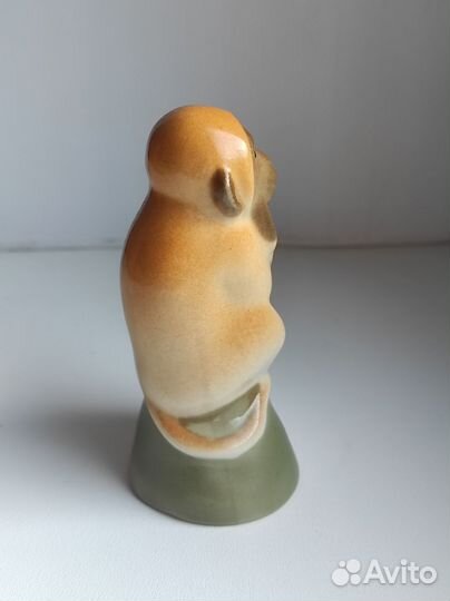 Статуэтка Обезьянка, фарфор, лфз, СССР