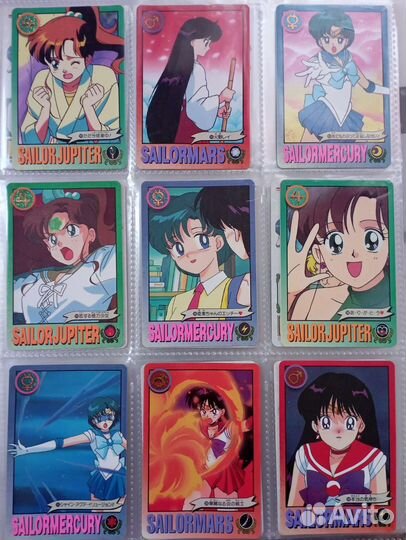 Карточки sailor moon 93,94,95 г оригинал