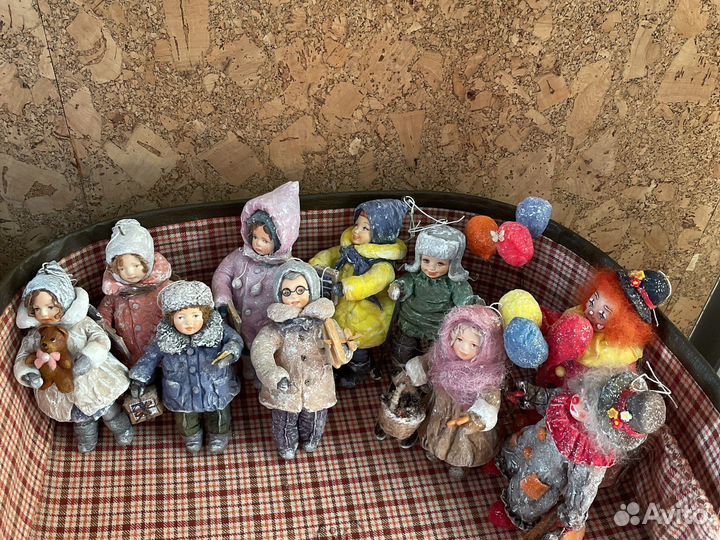 Ватные елочные игрушки СССР