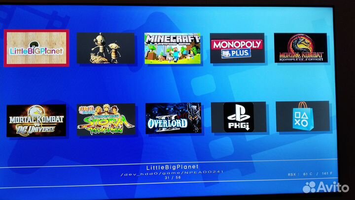 Игровая приставка PS3 Слим прошитая+60 игр