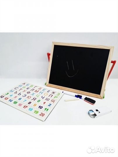 Мольберт детский двухсторонний настольный