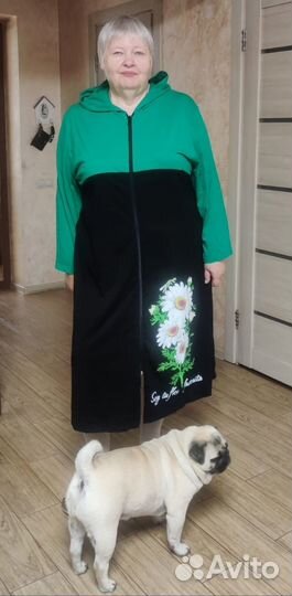 Домашний халат на молнии Большие размеры 64