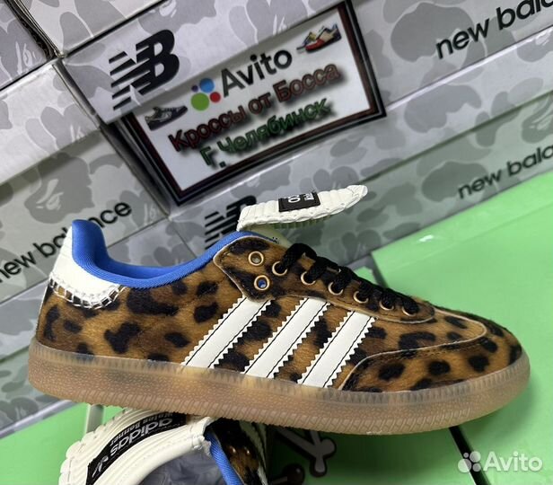 Кроссовки Adidas wales Bonner samba Pony Leopard