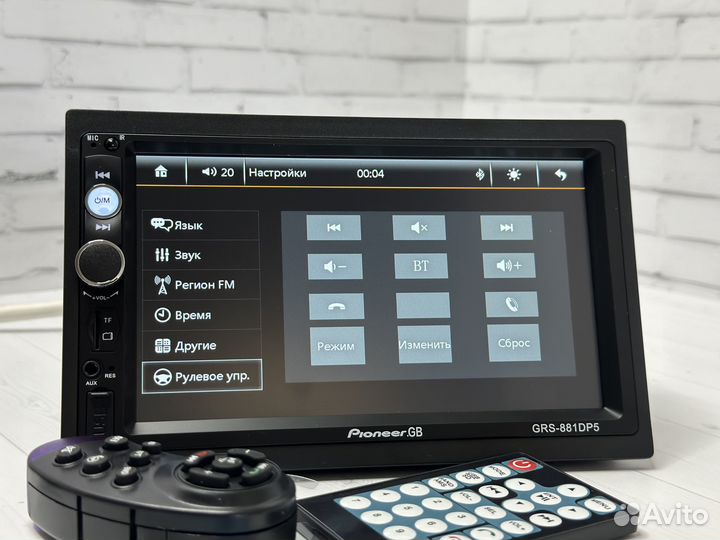 Магнитола pioneer 2din с блютуз и экраном