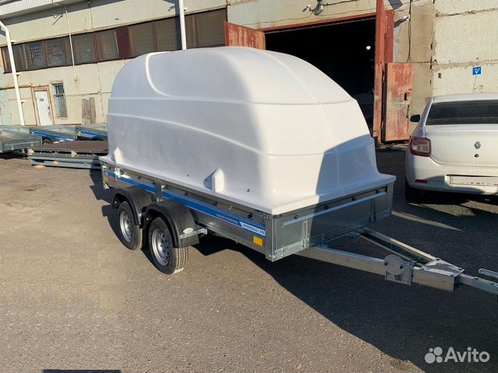 Прицеп двухосный 3,5х1,5х1,5 Кремень с крышкой