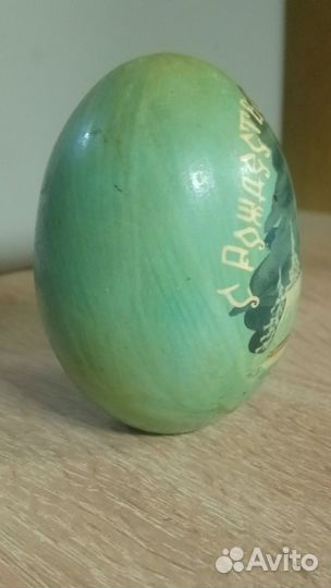 Деревянное рождественское яйцо, ручная роспись