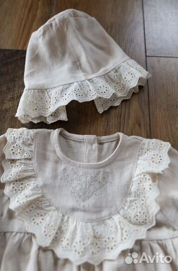 Боди с чепчиком для девочки 56-66