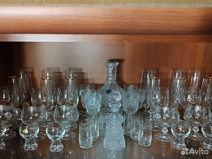 Вазы и бокалы богемия