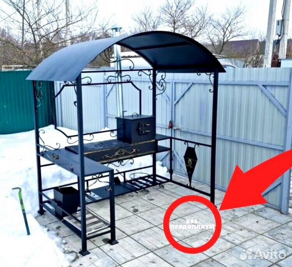 Мангал с крышей