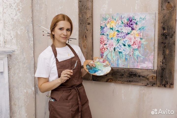 Картина маслом Цветы