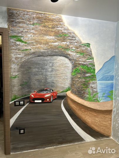 Барельеф. Роспись стен/потолка. Флокирование