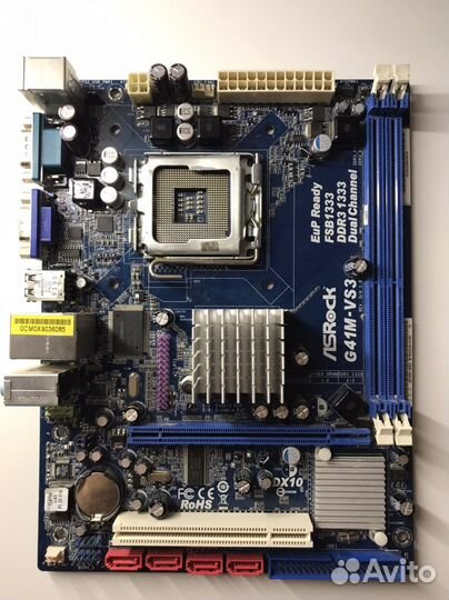 Материнская плата Asrock socket 775(нет звука)