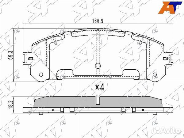 Колодки тормозные Передние lexus RX270