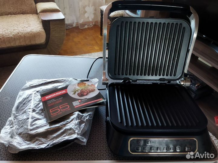 Электро гриль redmond