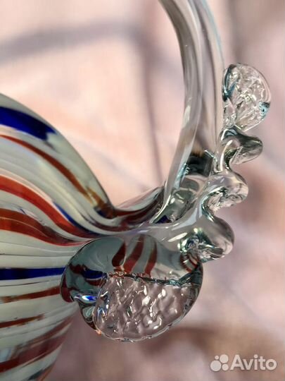 Конфетница/вазочка СССР цветное стекло