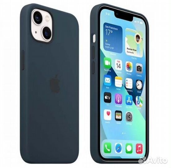 Чехол Apple Silicone Case iPhone 13 mini синийОмут