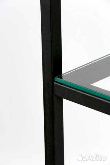 Стеллаж для одежды aс2260-02-Ч со стеклом 220х60х4