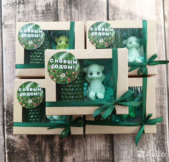 Свечи из вощины мыло ручной работы набор подарок