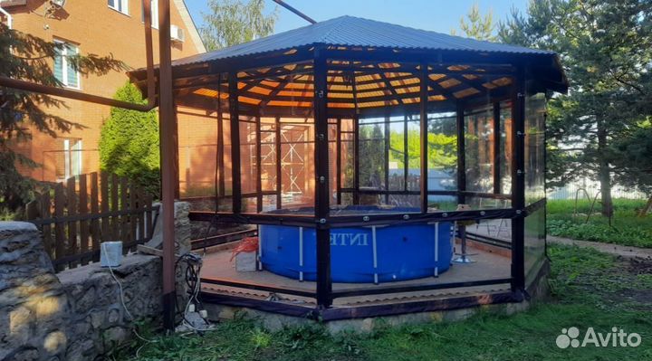 Мягкие окна для кафе летней веранды беседки