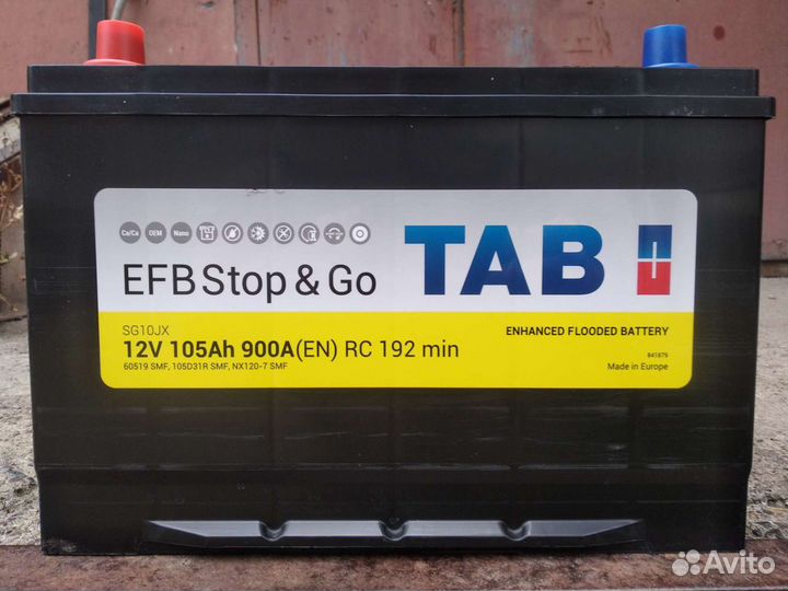 Акб 105 Ач Tab EFB (аналог AGM)