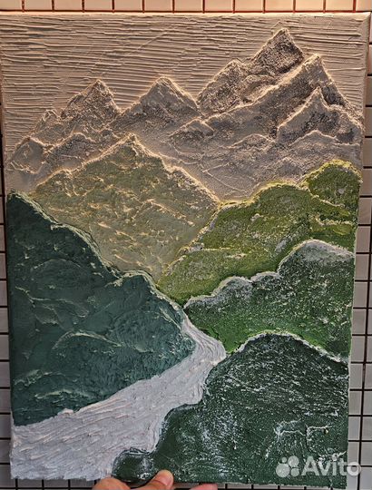 Интерьерная картина текстурной пастой