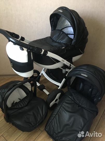 Коляска 3в1 Эко-кожа