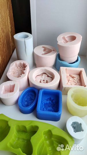 Силиконовые пластиковые формы для мыла