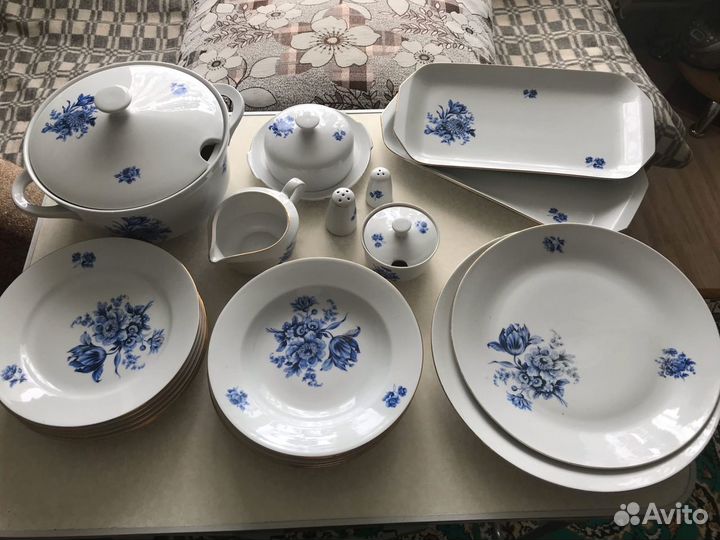 Набор посуды Кахла гдр (синий) 60-х г