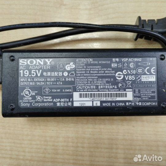 Блок питания sonyvgp-AC19V42