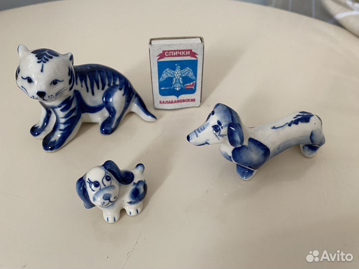 Фигурки животных Гжель