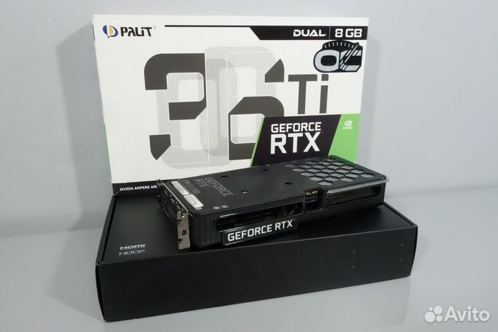 Видеокарта Palit GeForce RTX 3060 Ti Dual OC 8гб