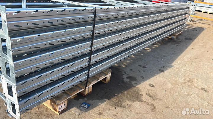 Фронтальные стеллажи паллетные Полиметалл бу № 7533