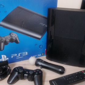 Sony Playstation 3 Super Slim + куча игр