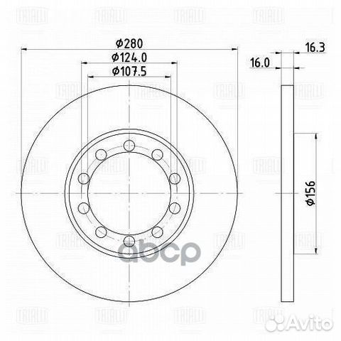 Диск торм. для а/м Ford Transit (06) зад. d28