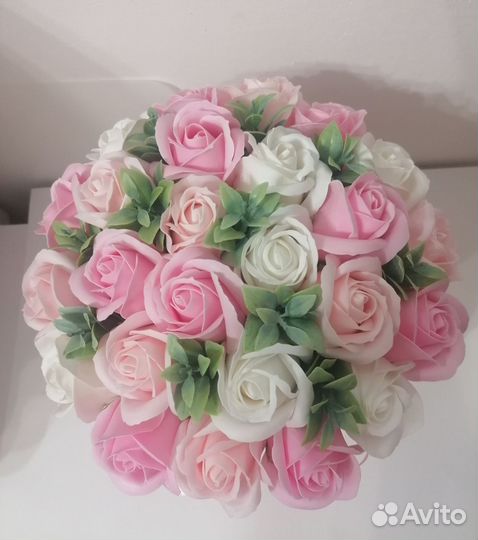 Букет из мыльных цветов(не мыло)