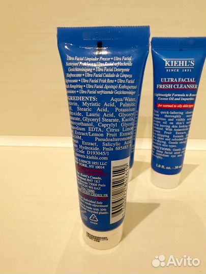 Набор kiehls ultra facial fresh крем +гель