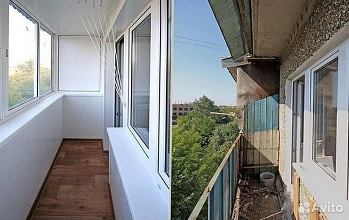 Остекление балконов и лоджий в рассрочку U2375