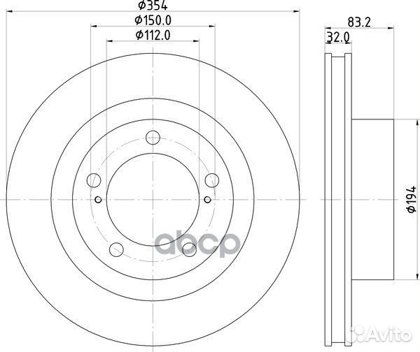 Диск тормозной перед