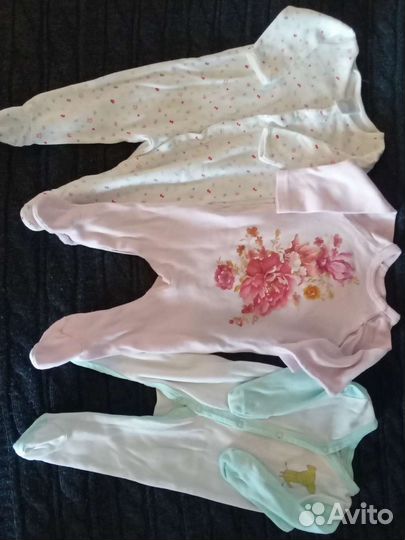 Вещи пакетом для девочки от 0 до 1 года