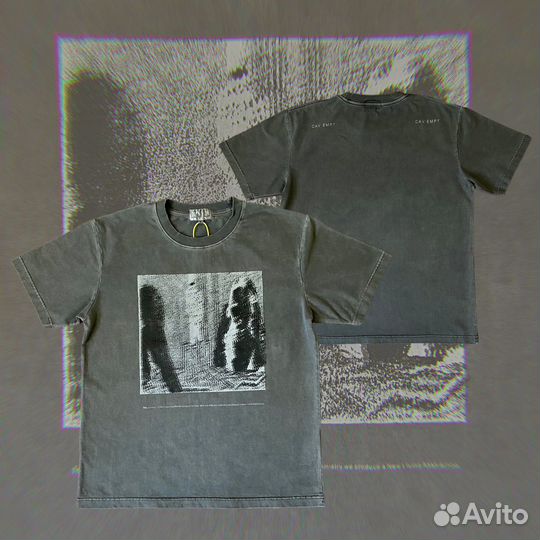 Футболка Cav Empt серая оверсайз скейт стиль