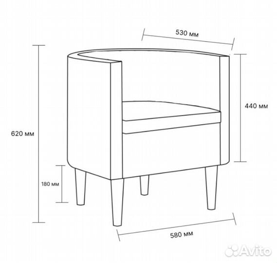 Кресло Kantoli, компактное кресло на кухню